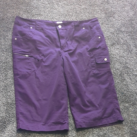 Purple Just My Size 22W Cargo Capris Plus Size  22 Cute Capri Pants - Picture 1 of 8